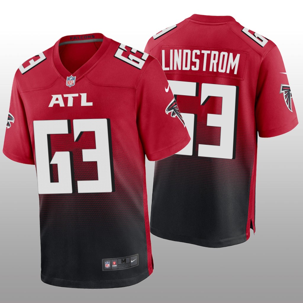 Atlanta Falcons Chris Lindstrom Red Jersey Game - Men's