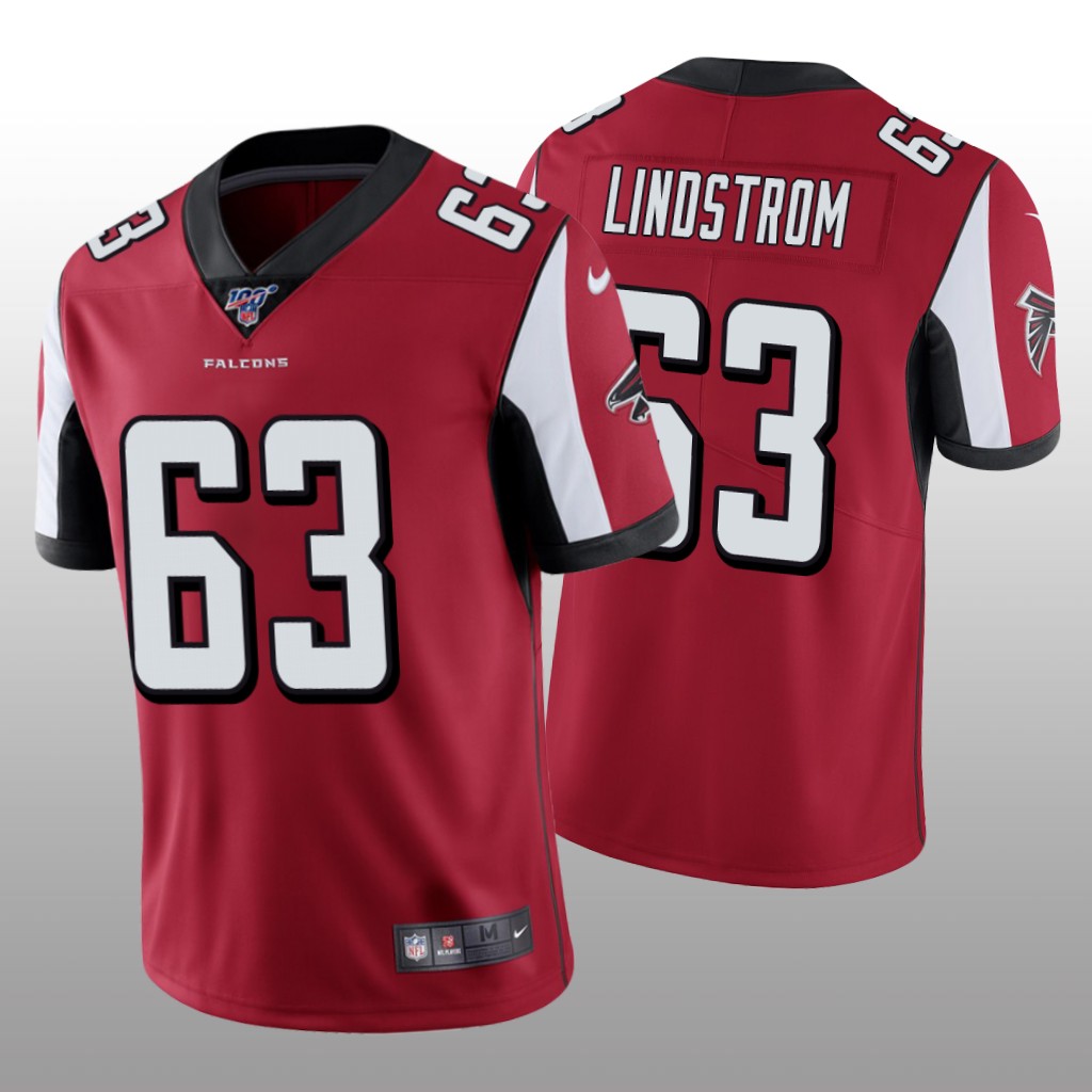 Atlanta Falcons Chris Lindstrom Red Vapor Limited Jersey 100th Season - Men's