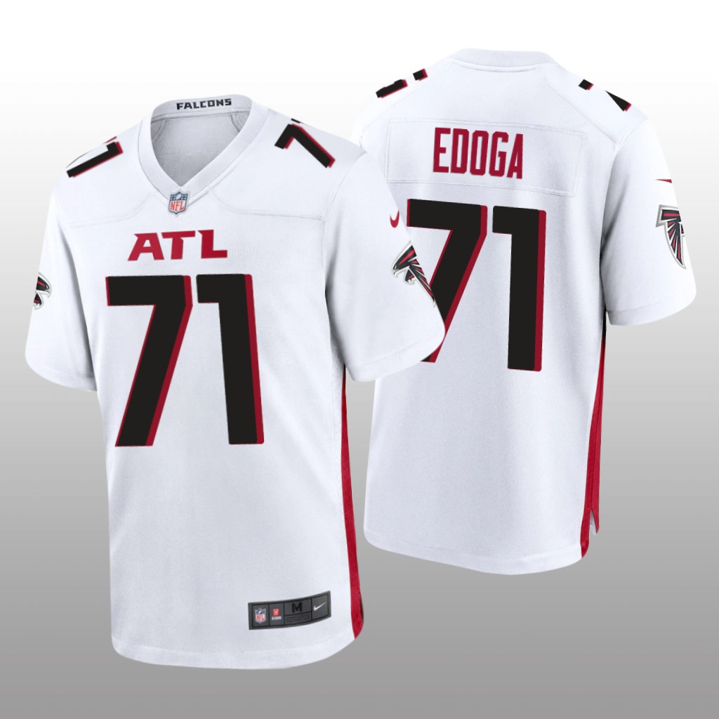 Atlanta Falcons Chuma Edoga White Jersey Game - Men's