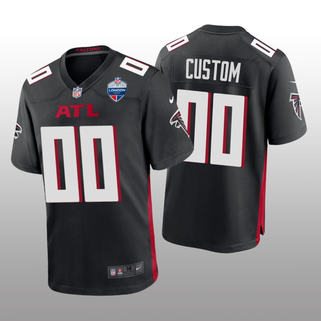 Atlanta Falcons Custom Balck Game 2021 London Games Patch - Men's