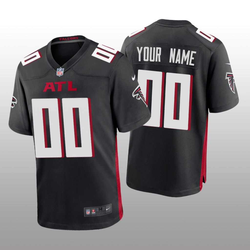 Atlanta Falcons Custom Black Jersey Game - Men's