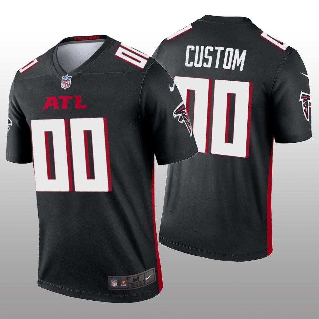 Atlanta Falcons Custom Black Jersey Legend - Men's