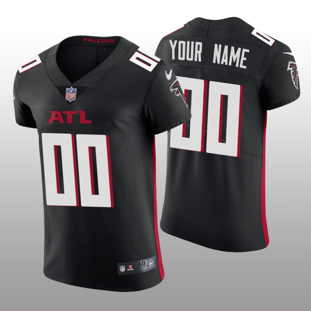 Atlanta Falcons Custom Black Jersey Vapor Elite Men's