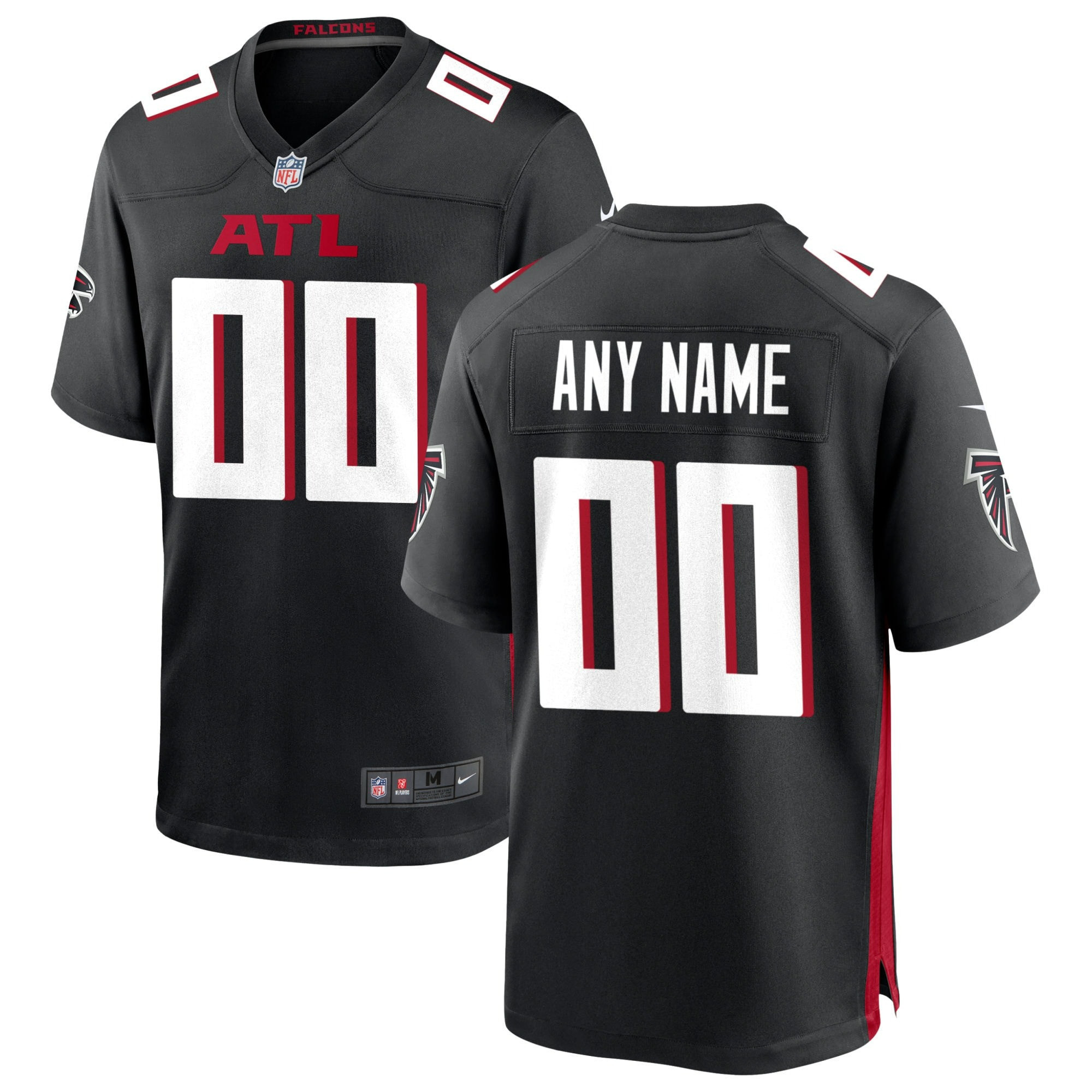 Atlanta Falcons Custom Collection Black Jersey - All Stitched