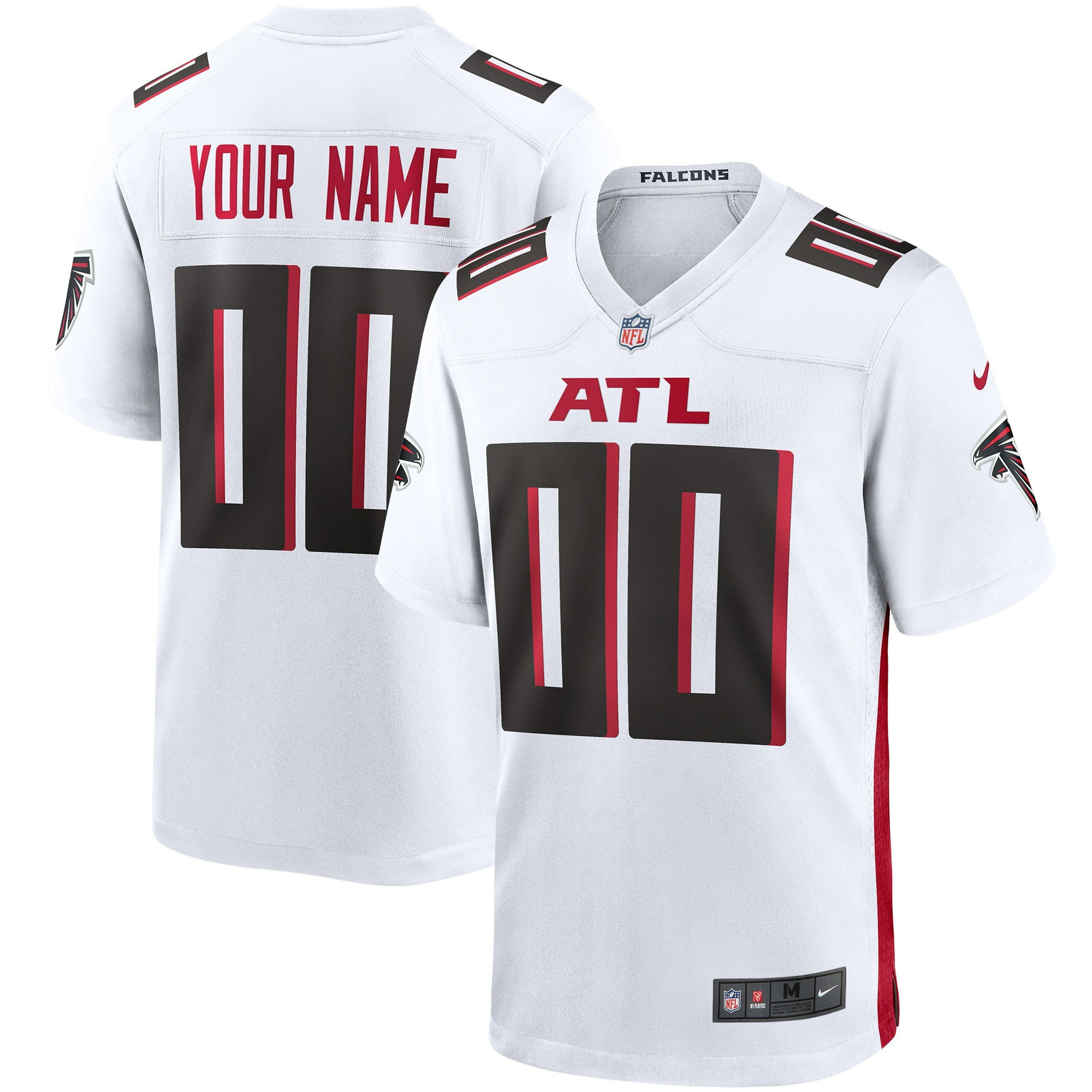 Atlanta Falcons Custom Collection White Jersey - All Stitched
