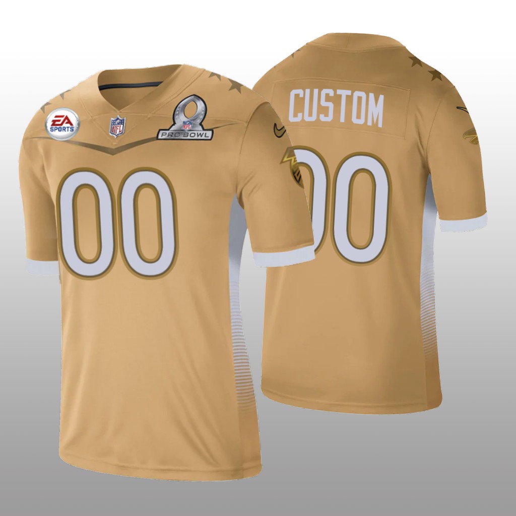 Atlanta Falcons Custom Gold Jersey 2021 NFC Pro Bowl Game - Men's