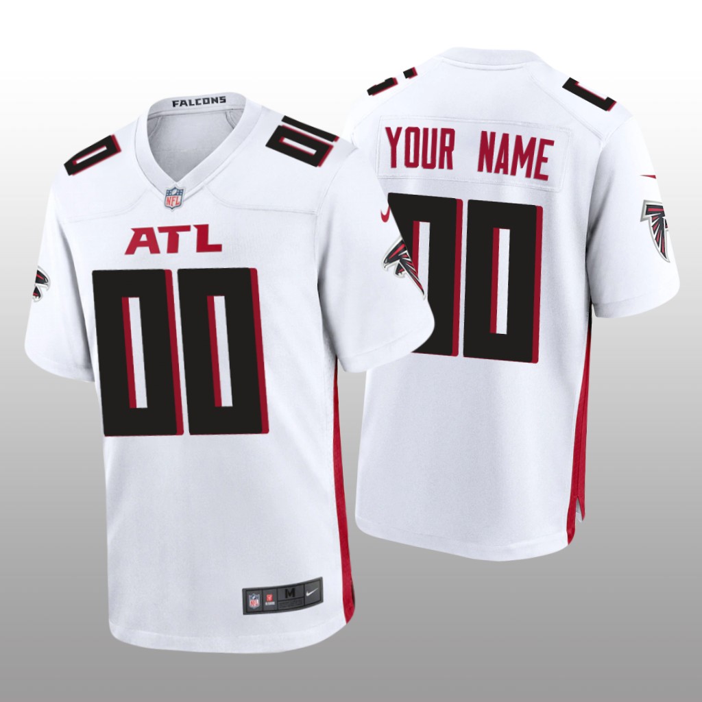 Atlanta Falcons Custom White Jersey Game - Men's