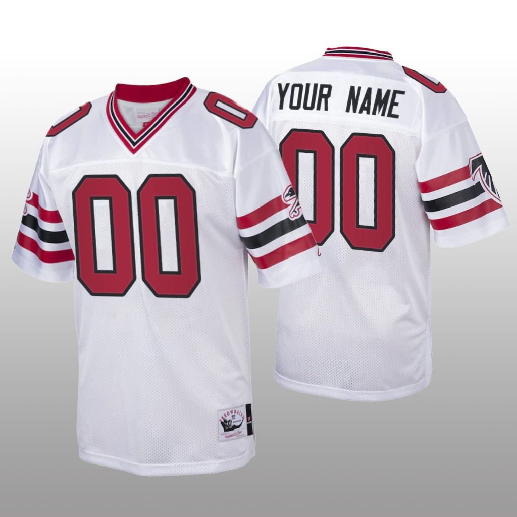 Atlanta Falcons Custom White Throwback 1989 - Men's