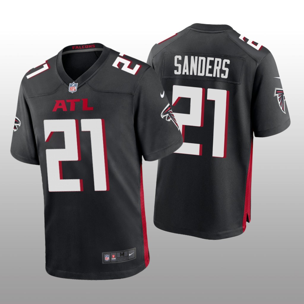 Atlanta Falcons Deion Sanders Black Jersey Game - Men's