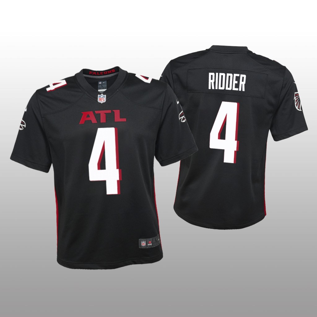 Atlanta Falcons Desmond Ridder Black Jersey Game - Youth
