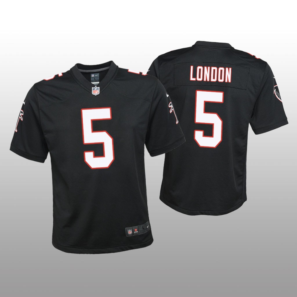 Atlanta Falcons Drake London Black Jersey Throwback Game - Youth