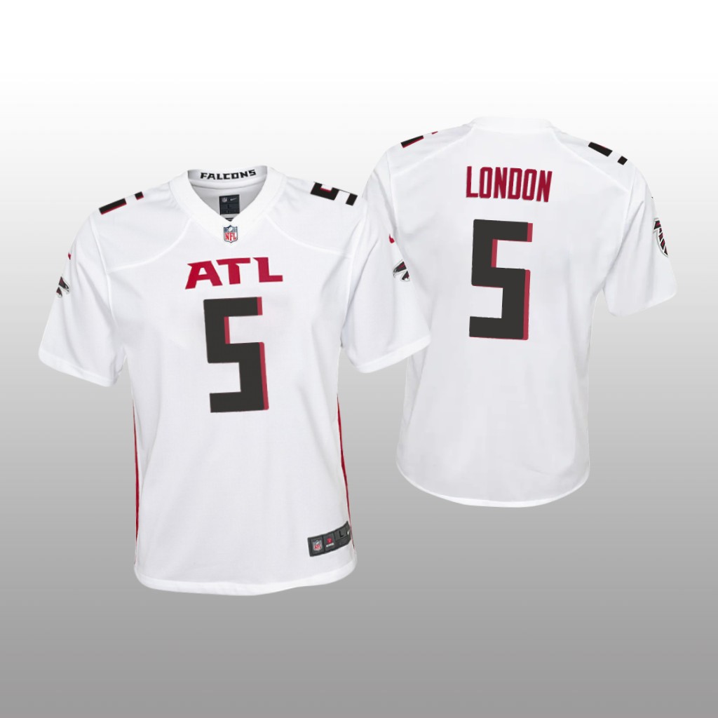 Atlanta Falcons Drake London White Jersey Game - Youth