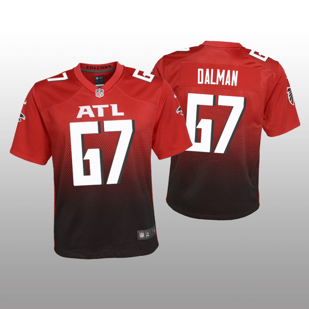 Atlanta Falcons Drew Dalman Red Jersey Alternate Game - Youth