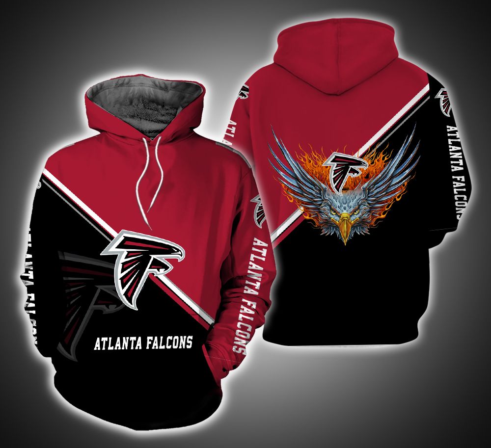 Atlanta Falcons Fire Eagle 3D Print Hoodie