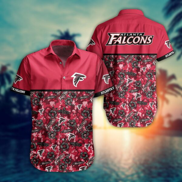Atlanta Falcons Flower Red Summer Hawaiian Shirt