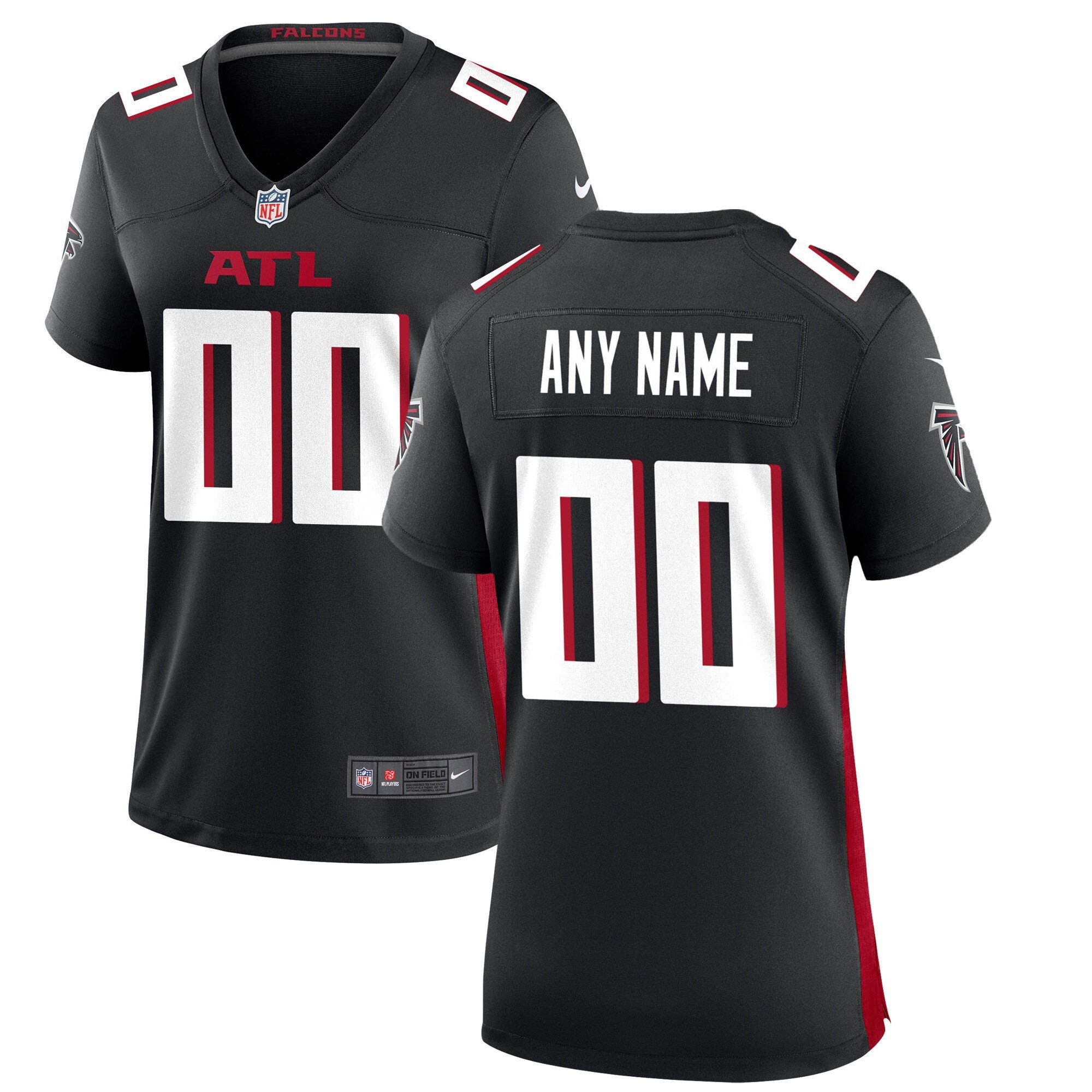 Atlanta Falcons Game Custom Black Jersey - All Stitched