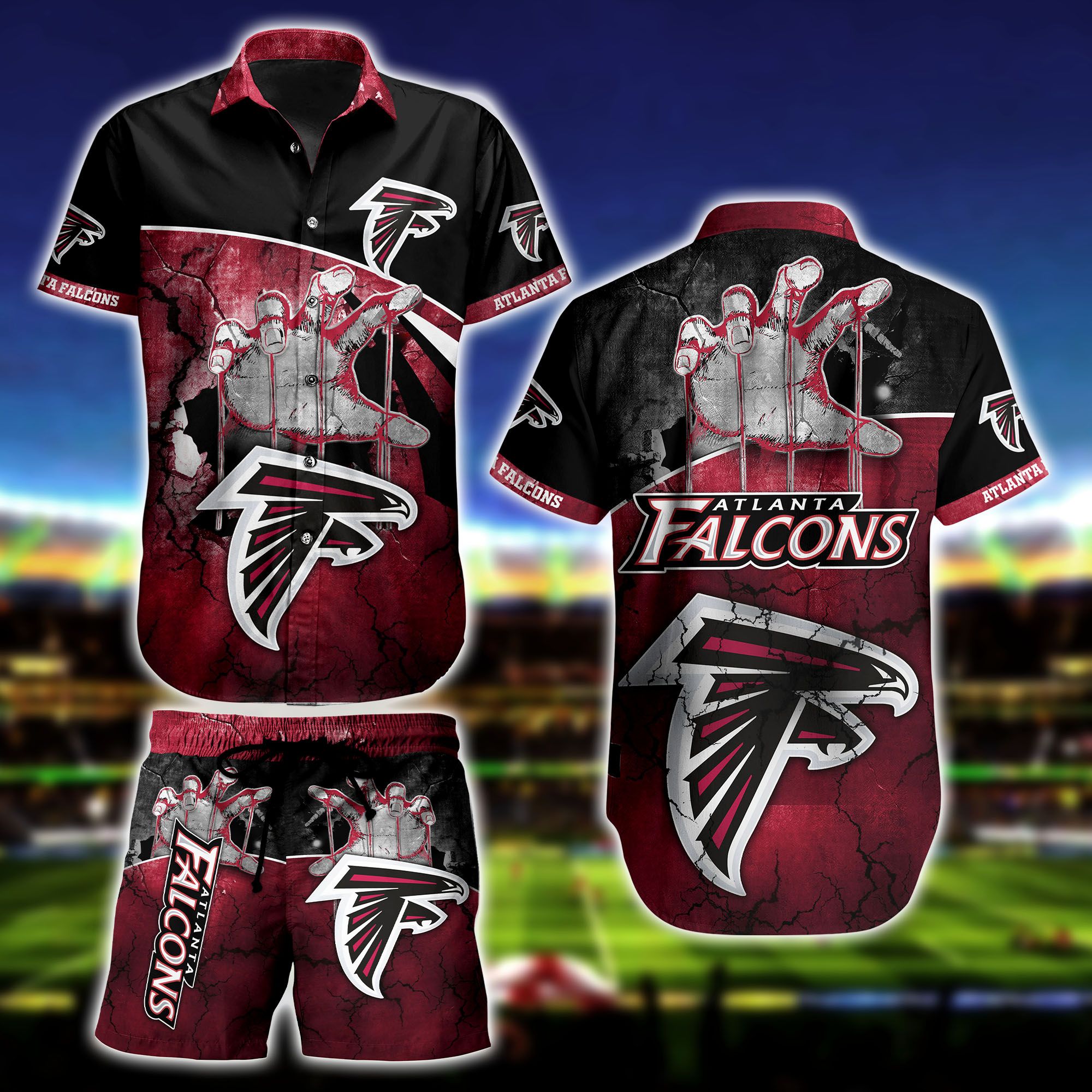 Atlanta Falcons Hand Hawaiian Shirt