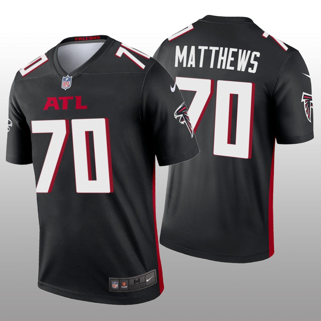 Atlanta Falcons Jake Matthews Black Jersey Legend - Men's