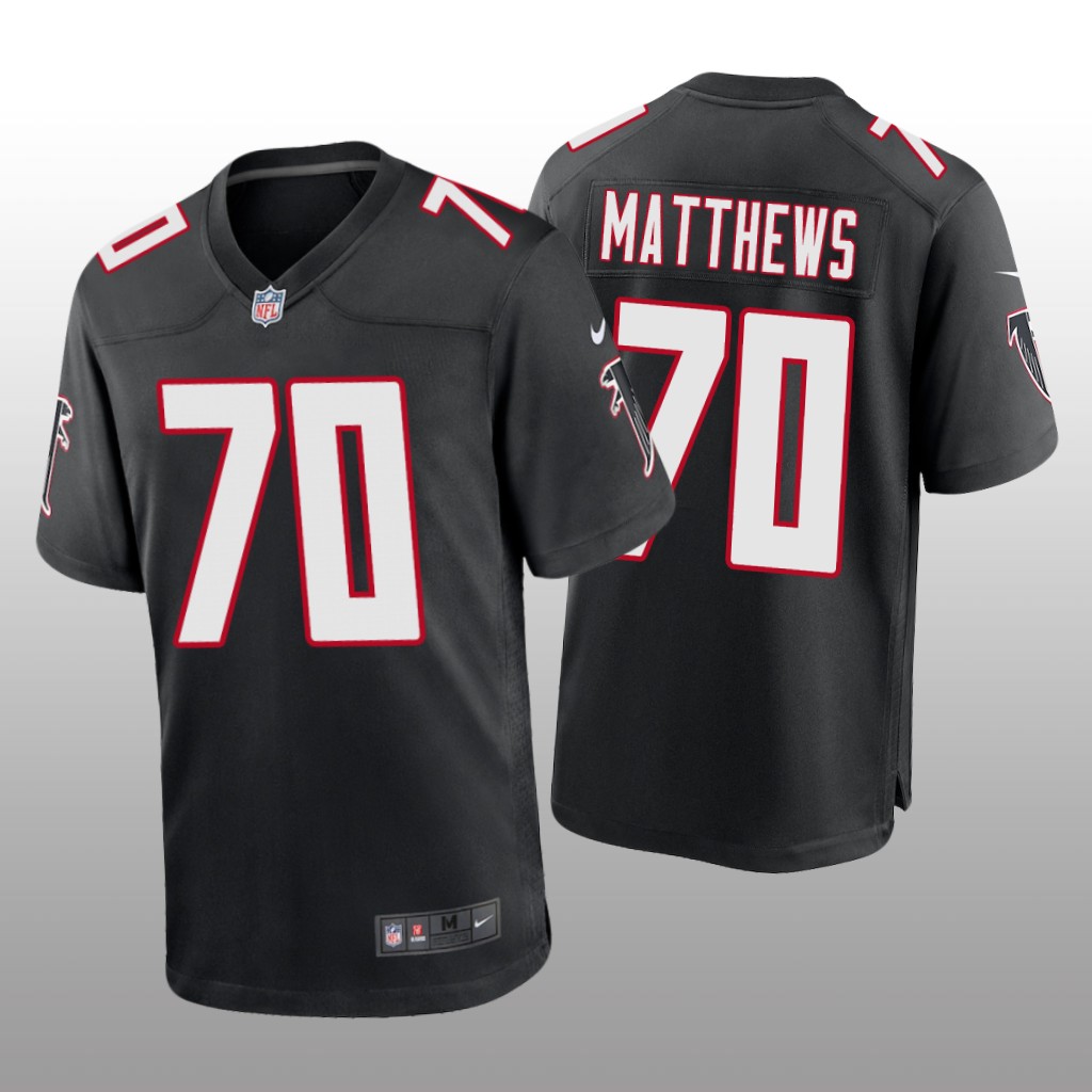 Atlanta Falcons Jake Matthews Black Jersey Throwback Game - Men's