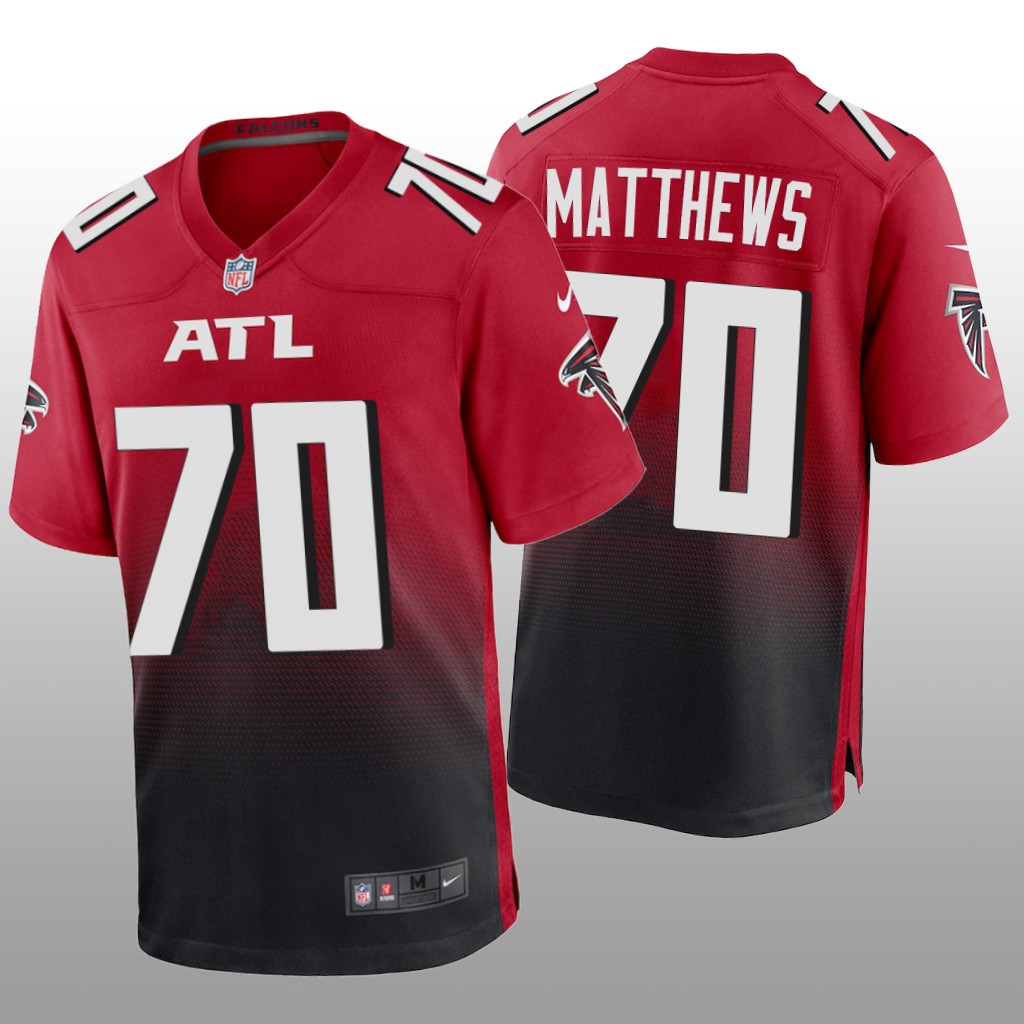Atlanta Falcons Jake Matthews Red Jersey Game - Men's