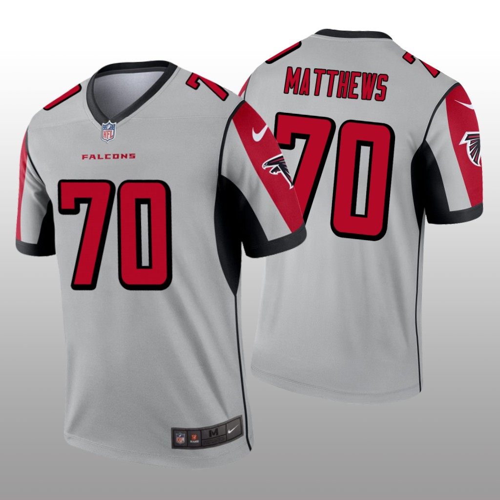 Atlanta Falcons Jake Matthews Silver Jersey Inverted Legend - Men's