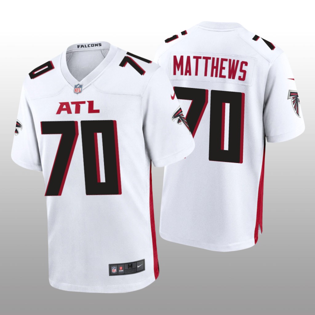 Atlanta Falcons Jake Matthews White Jersey Game - Men's