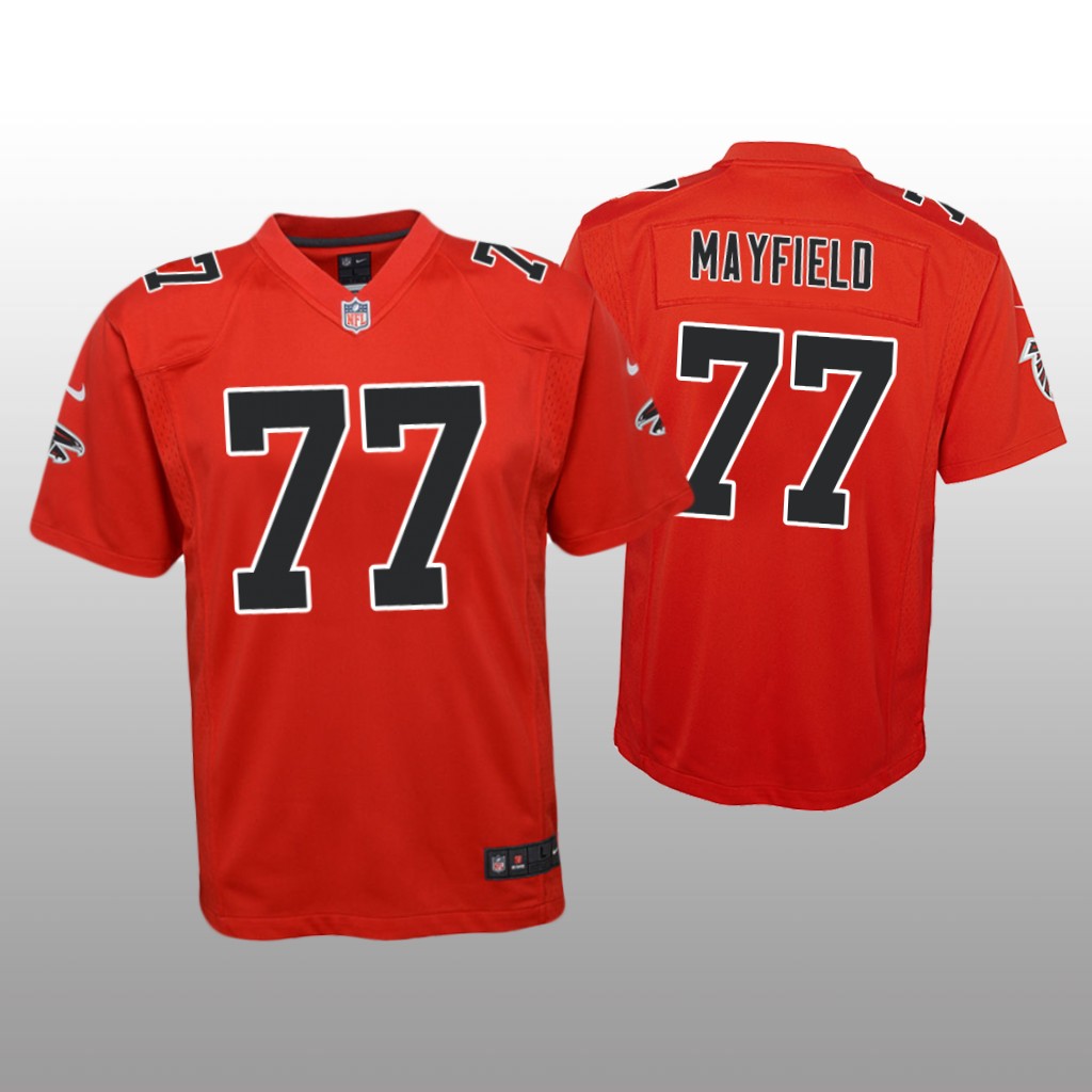 Atlanta Falcons Jalen Mayfield Red Jersey Color Rush Game - Youth