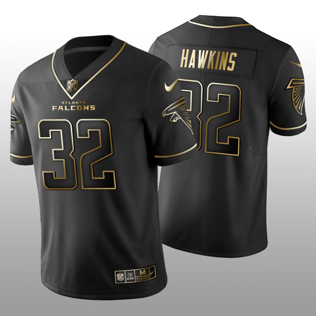 Atlanta Falcons Jaylinn Hawkins Black Jersey Golden Edition Men's