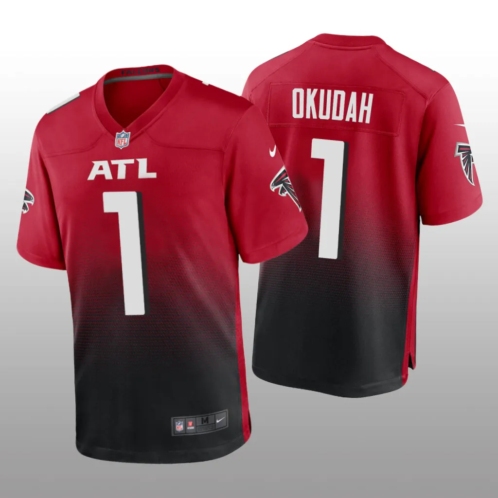 Atlanta Falcons Jeff Okudah Red Jersey Game - Men's