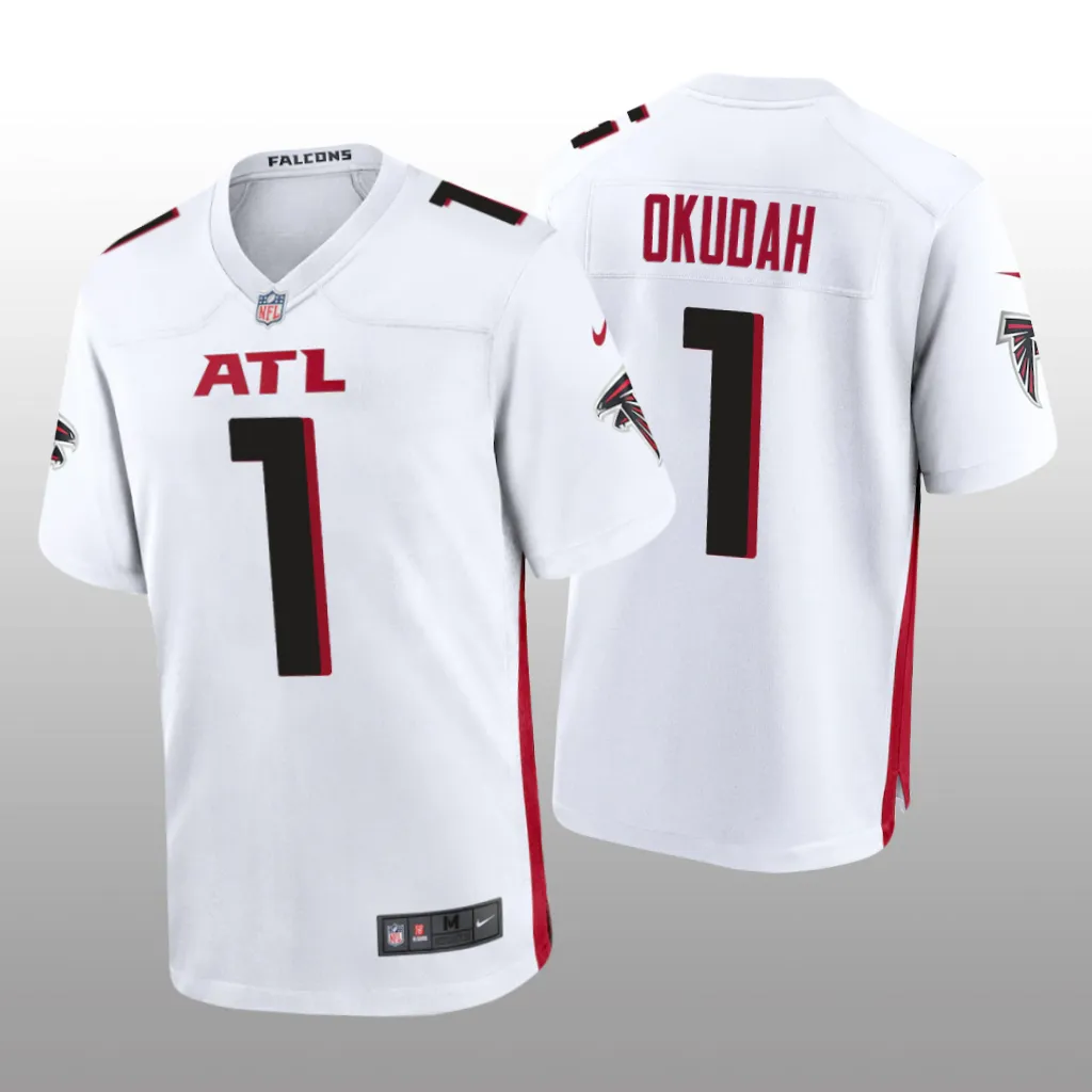Atlanta Falcons Jeff Okudah White Jersey Game - Men's