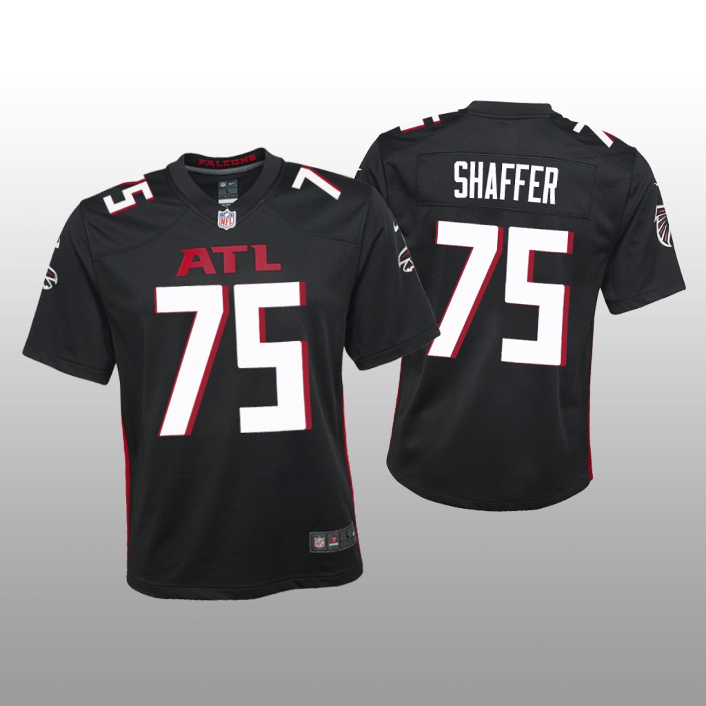 Atlanta Falcons Justin Shaffer Black Jersey Game - Youth