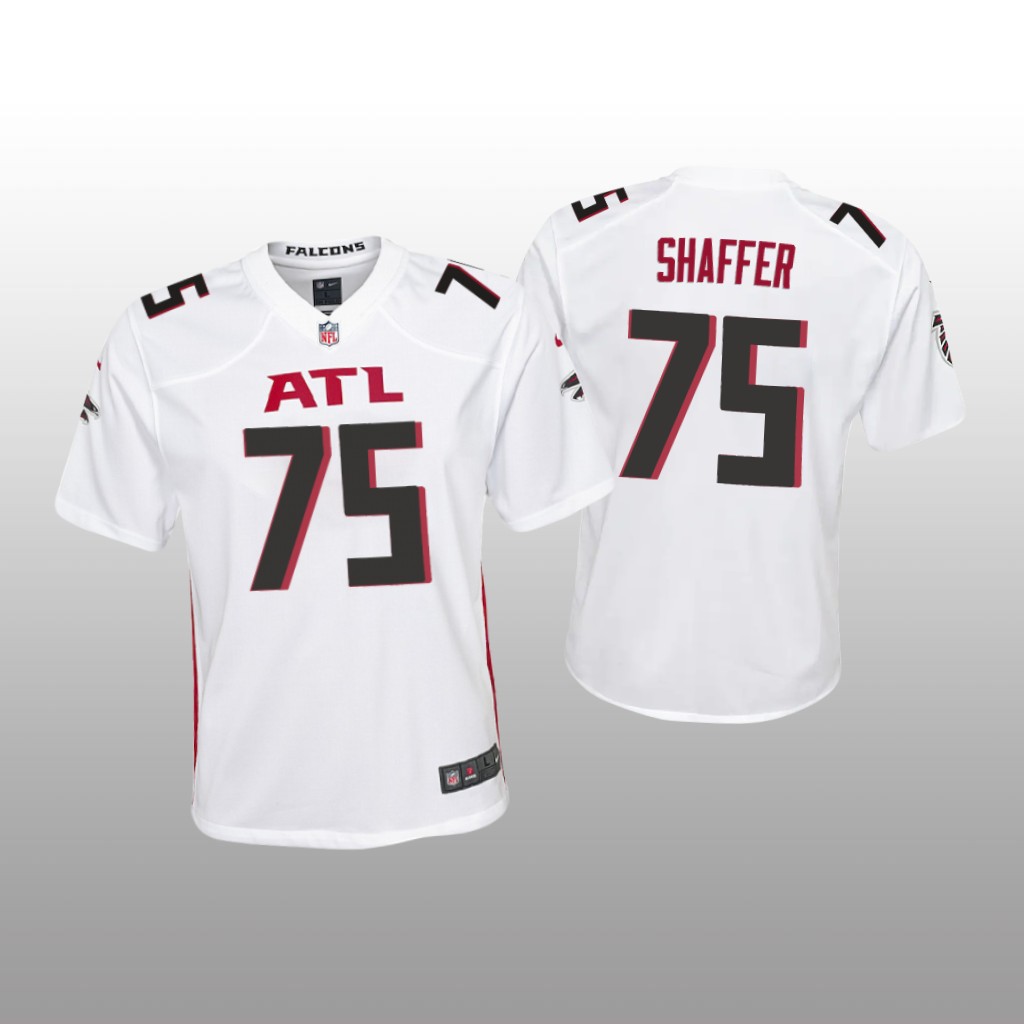 Atlanta Falcons Justin Shaffer White Jersey Game - Youth