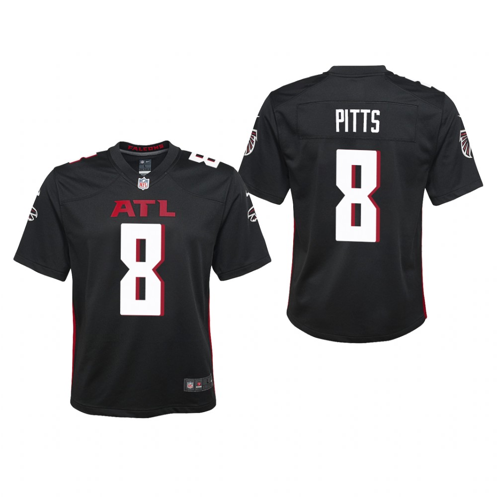 Atlanta Falcons Kyle Pitts Black Jersey Game - Youth