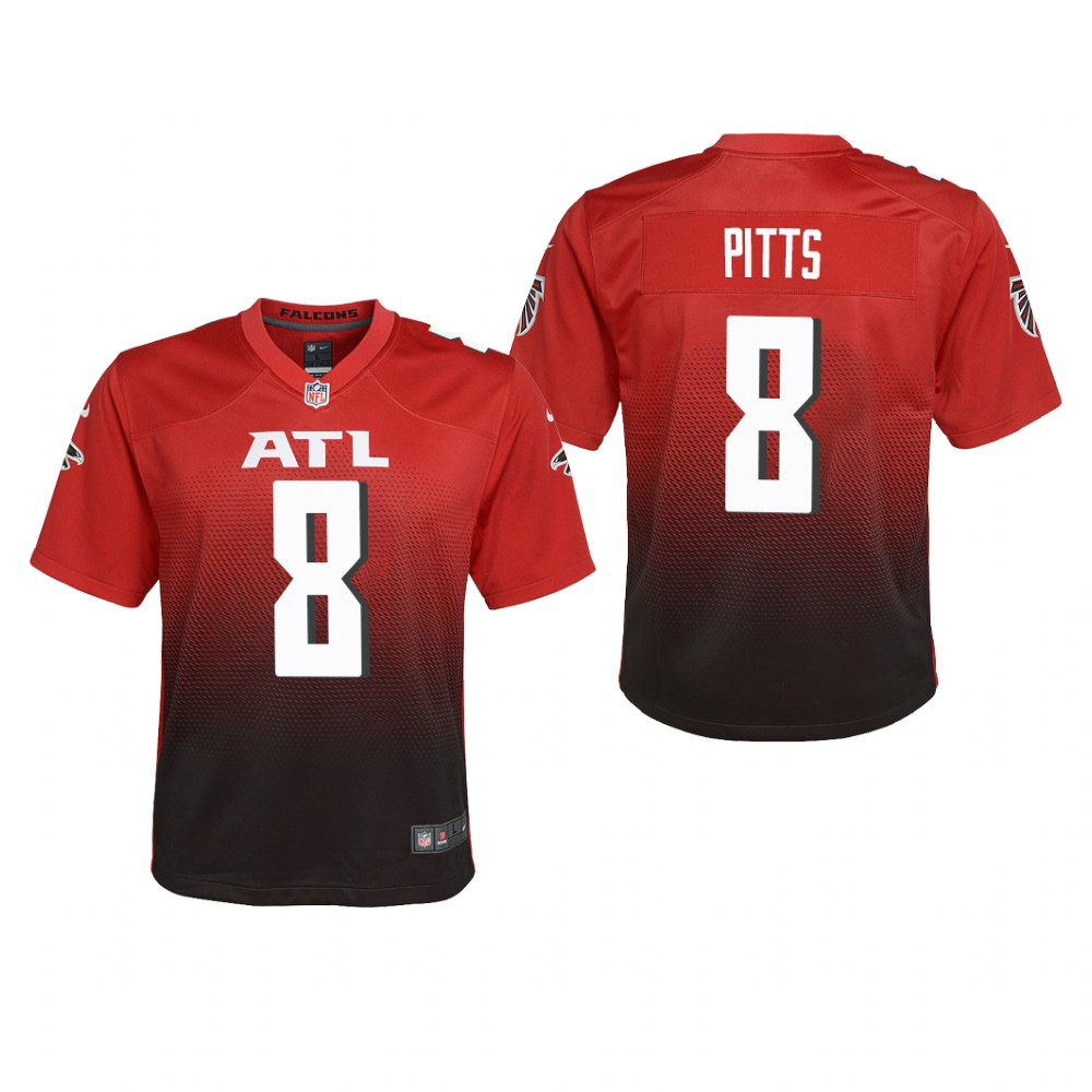 Atlanta Falcons Kyle Pitts Red Jersey Game - Youth
