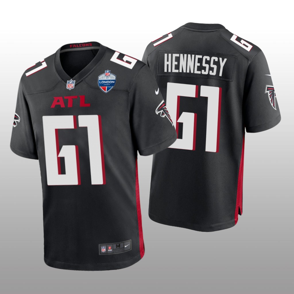 Atlanta Falcons Matt Hennessy Balck Game 2021 London Games Patch - Men's