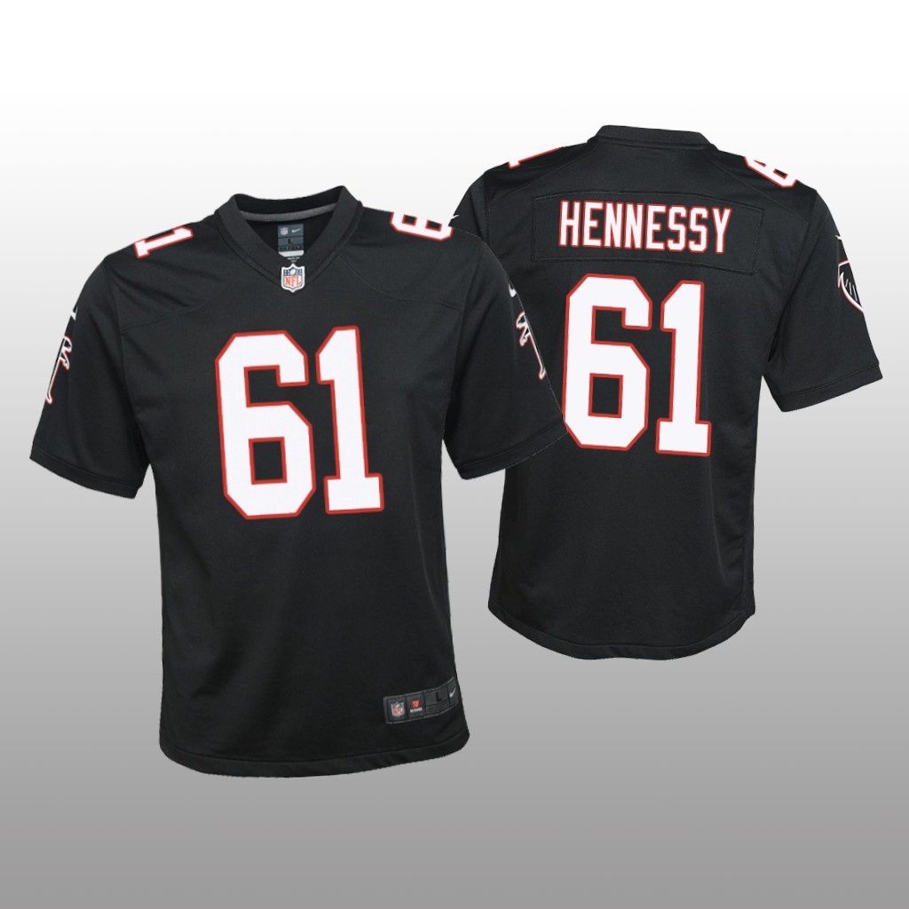 Atlanta Falcons Matt Hennessy Black Jersey Throwback Game - Youth