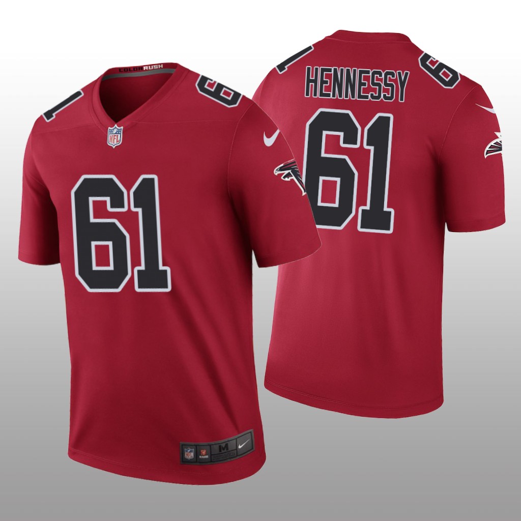 Atlanta Falcons Matt Hennessy Red Jersey Color Rush Legend - Men's