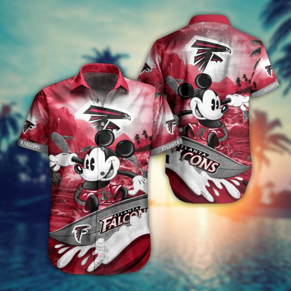 Atlanta Falcons Mickey Mouse Surf Hawaiian Shirt