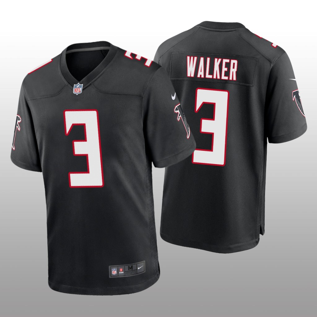 Atlanta Falcons Mykal Walker Black Jersey Throwback Game - Men's
