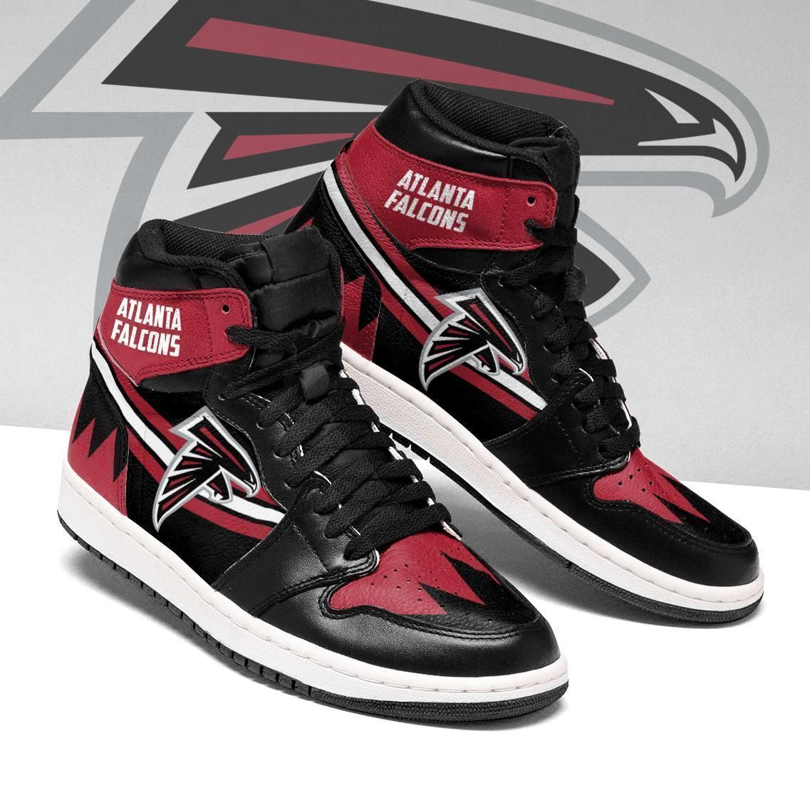 Atlanta Falcons Nfl football team 2021 Size Shoes Sport Sneakers High Top Air Jordan Sneaker, Air Jordan Hightop