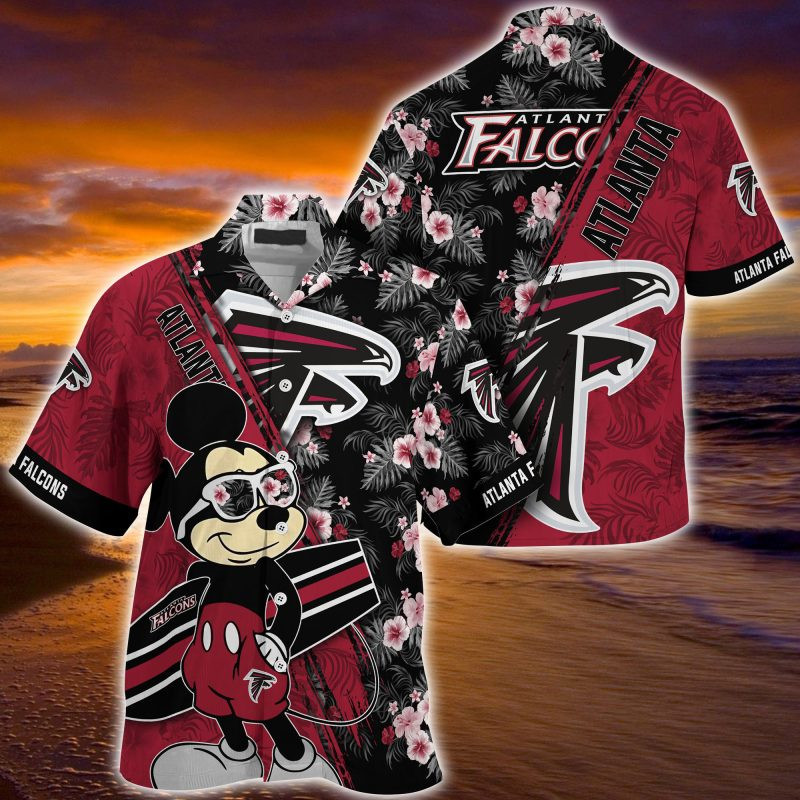 Atlanta Falcons NFL Summer – Hawaii Shirt For This Season – Gift For Sport Lovers Mickey And Floral Pattern