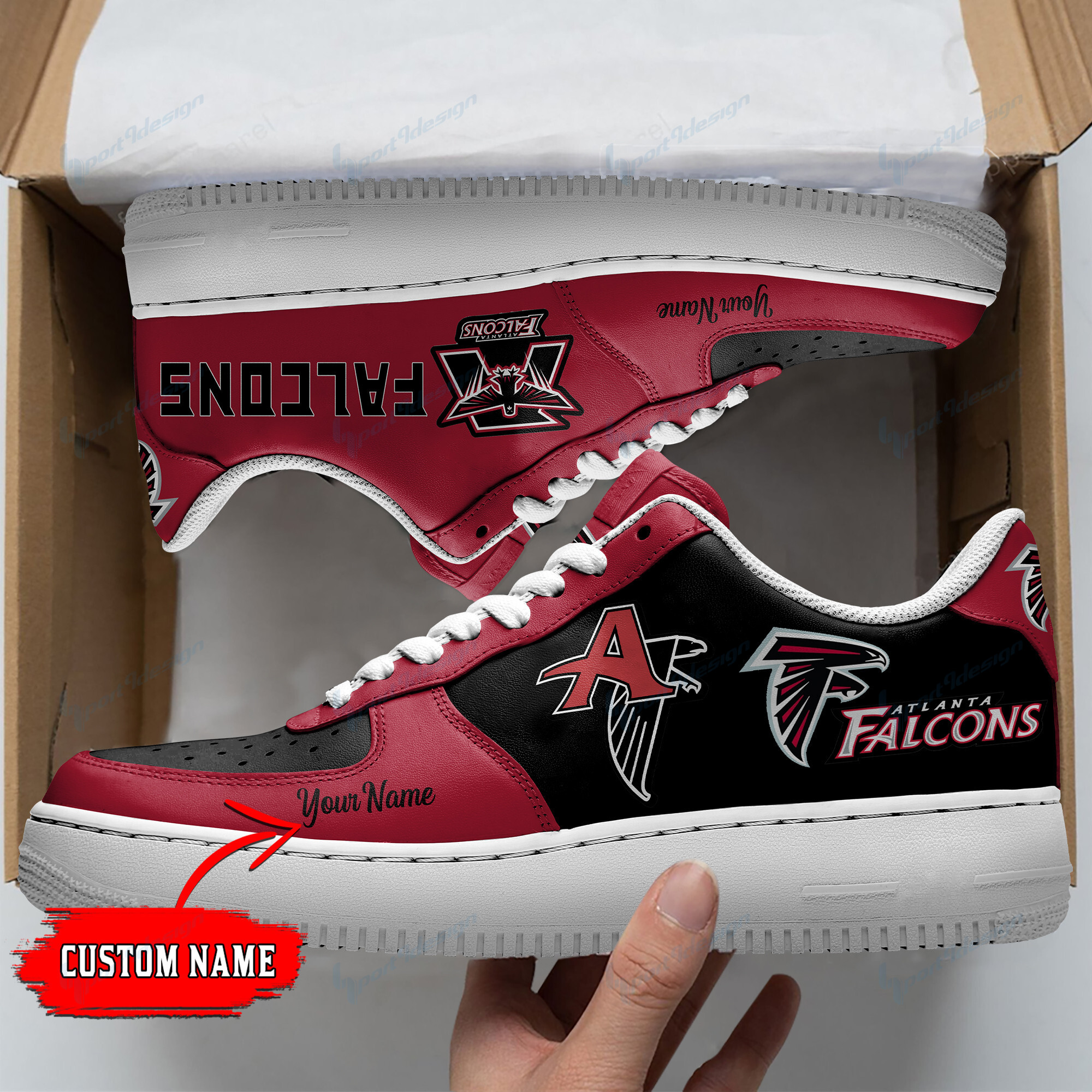 Atlanta Falcons Personalized Air Force 1 Shoes