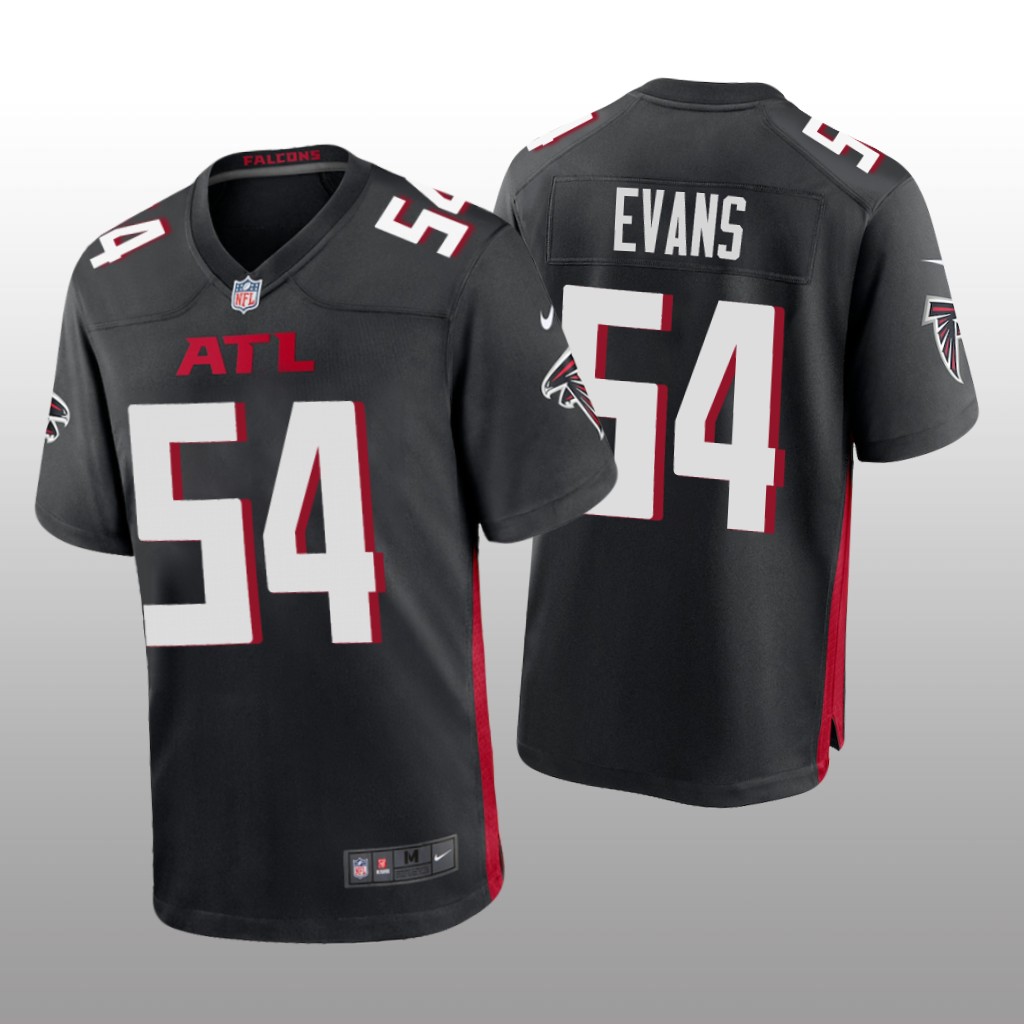 Atlanta Falcons Rashaan Evans Black Jersey Game - Men's