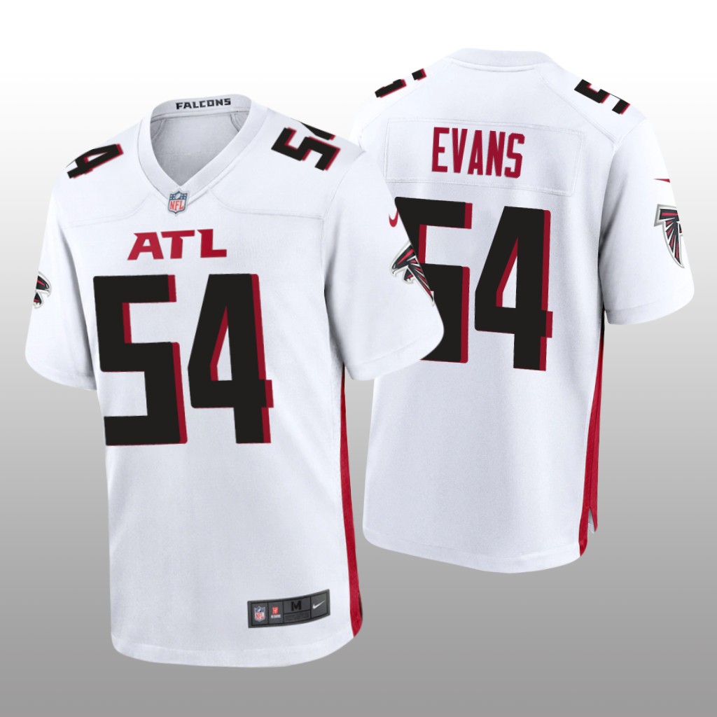Atlanta Falcons Rashaan Evans White Jersey Game - Men's