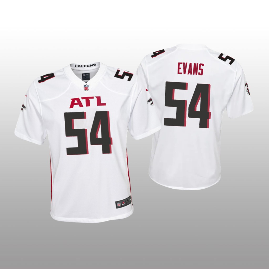Atlanta Falcons Rashaan Evans White Jersey Game - Youth
