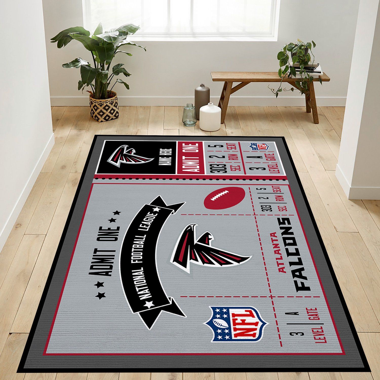Atlanta Falcons Rectangle Rug – Custom Size And Printing