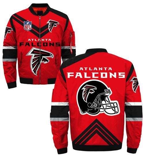 Atlanta Falcons Red 3d Printed Unisex Bomber Jacket