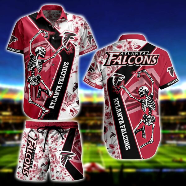 Atlanta Falcons Skeleton Dance Hawaiian Shirt