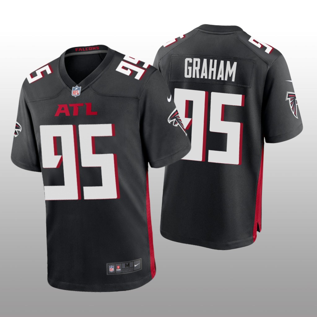 Atlanta Falcons Ta'Quon Graham Black Jersey Game - Men's