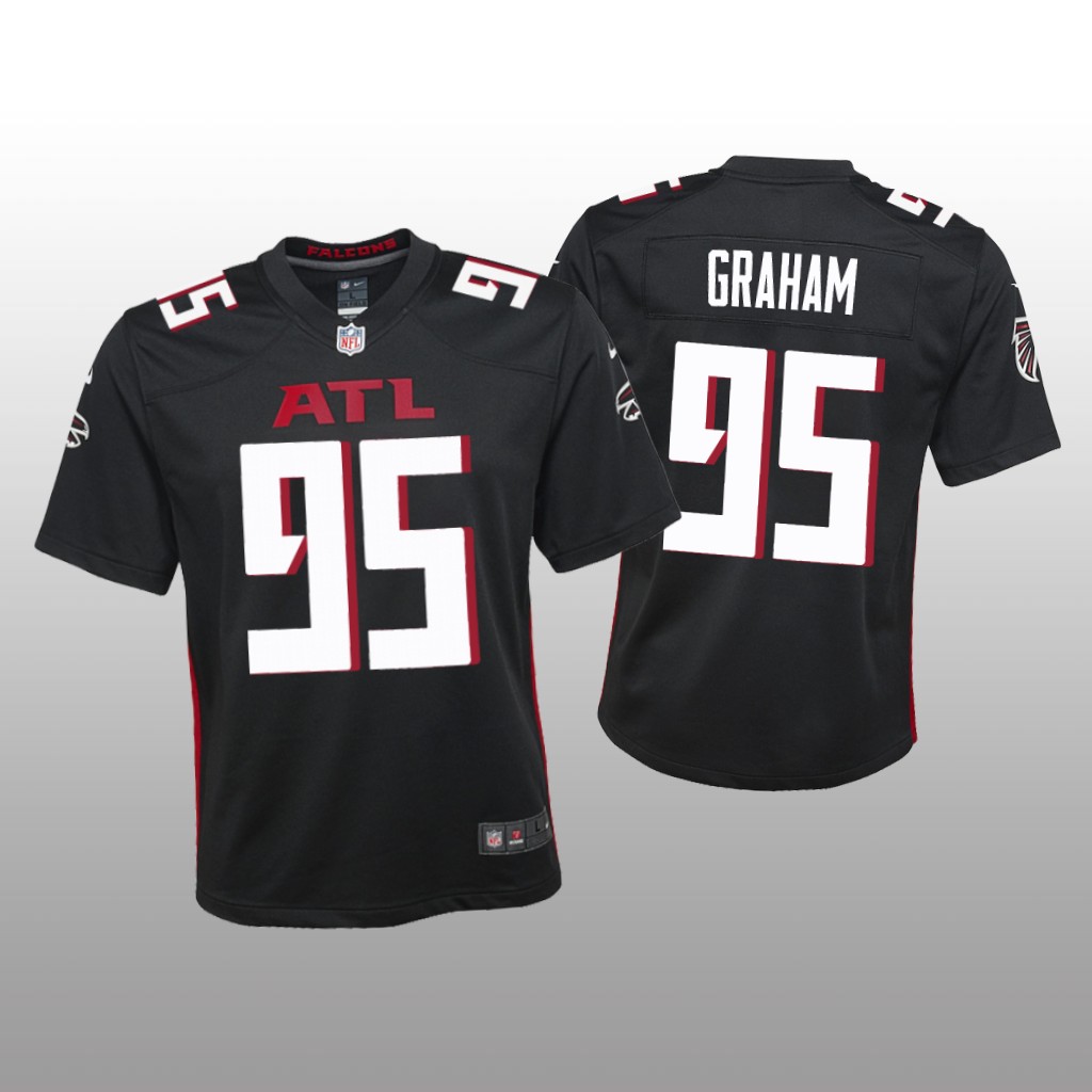 Atlanta Falcons Ta'Quon Graham Black Jersey Game - Youth
